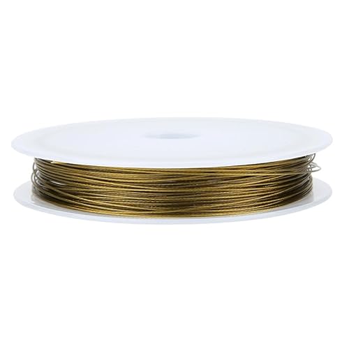 1 Rolle Edelstahl-Perlendraht, Armbandschnur, Durchmesser 0,3 0,38 0,45 0,5 0,6 0,8 1 mm, starker Faden zur Schmuckherstellung(3,0.45mm 22meters) von Generic