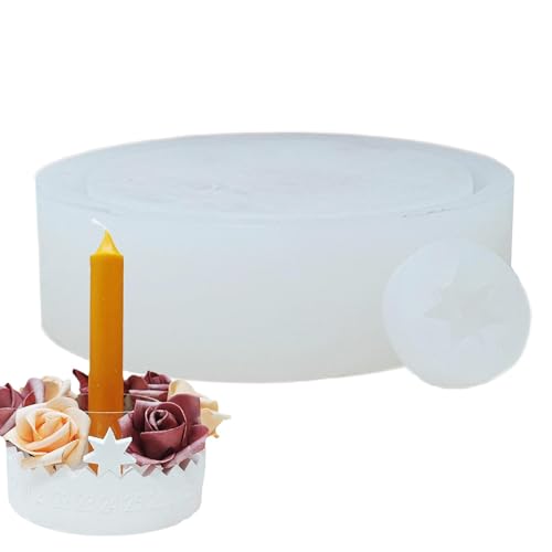 1 Set aus Harzformen für Kerzenständer, Silikonformen für die Herstellung, Silikonform für Gießerei, runde Kerzenständer, Formen für runde Kerzenständer 1 Set aus Harzformen für Kerzenständer, Silikonformen für die Herstellung, Silikonform für Gießerei, runde Kerzenständer, Formen für runde Kerzenständer von Generic