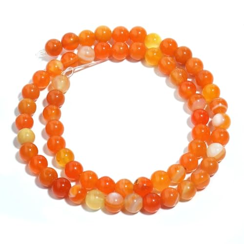 1 Strang, runde Achat-Natursteinperlen, lose Abstandshalter-Perlen für Schmuckherstellung, DIY, Armband, Halskette, 6 mm, 60 Stück 1 Strang, runde Achat-Natursteinperlen, lose Abstandshalter-Perlen für Schmuckherstellung, DIY, Armband, Halskette, 6 mm, 60 Stück von Generic