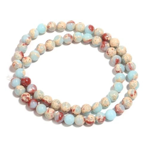 1 Strang, runde Steinperlen, Naturstein für Schmuckherstellung, lose Abstandshalter, Perlen, DIY, Armband, Halskette, 6 mm, 60 Stück 1 Strang, runde Steinperlen, Naturstein für Schmuckherstellung, lose Abstandshalter, Perlen, DIY, Armband, Halskette, 6 mm, 60 Stück von Generic