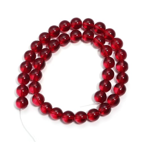 1 Strang Glasperlen, rund, lose Abstandshalter, Perlen für Schmuckherstellung, Bastelarbeiten, Halsketten, Armbänder, 10 mm (36 Stück) von Generic