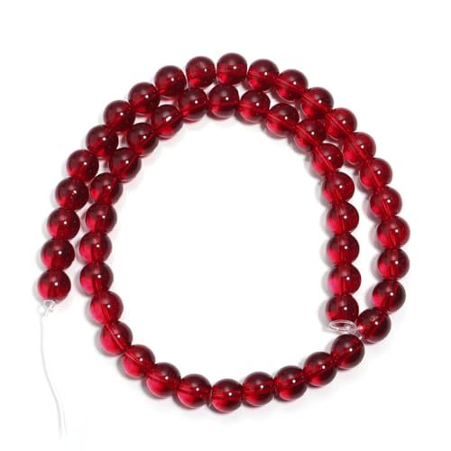 1 Strang Glasperlen, rund, lose Abstandshalter, Perlen für Schmuckherstellung, Bastelarbeiten, Halsketten, Armbänder, 8 mm (46 Stück) von Generic