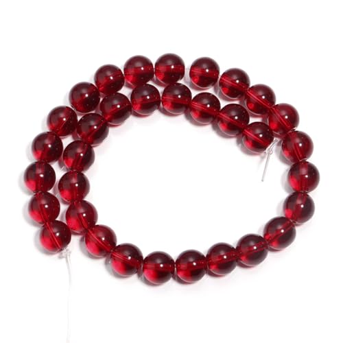 1 Strang Glasperlen, rund, lose Abstandshalter, Perlen zur Schmuckherstellung, für Halsketten, Armbänder, 12 mm (30 Stück) von Generic