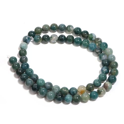 1 Strang Natursteinperlen für Schmuckherstellung, runde lose Abstandshalter, Perlen, DIY, Armband, Halskette, 6 mm, 60 Stück von Generic