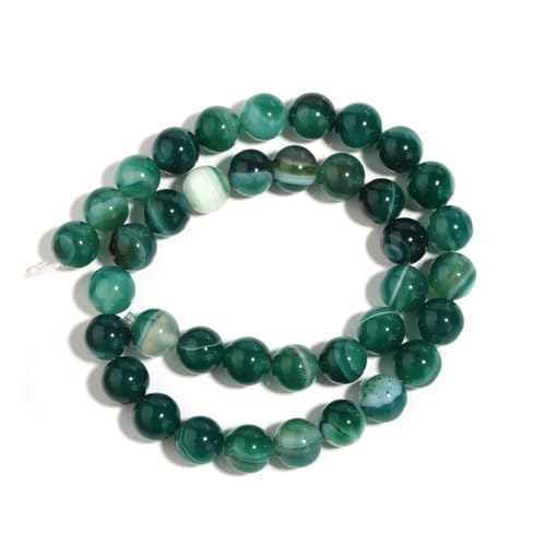 1 Strang runde Achat-Natursteinperlen für Schmuckherstellung, lose Abstandshalter, Perlen, DIY, Armband, Halskette, 10 mm, 35 Stück 1 Strang runde Achat-Natursteinperlen für Schmuckherstellung, lose Abstandshalter, Perlen, DIY, Armband, Halskette, 10 mm, 35 Stück von Generic