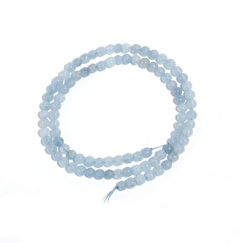 1 Strang runde Steinperlen für Schmuckherstellung, Naturstein, lose Abstandshalter, Perlen, DIY, Armband, Halskette, 4 mm, 90 Stück von Generic