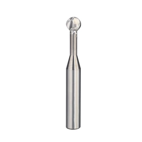 1 Stück Hartmetall-Kugelkopf-CNC-Fräser, 2-Flöten-Fräser, 1–20 mm Schnittdurchmesser, Fräswerkzeug for Aluminium(R9*d9*25*D18*75L*3F) von Generic