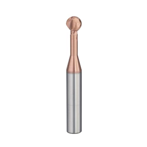 1 Stück Hartmetall-Kugelkopf-CNC-Fräser, 2-Flöten-Fräser, 1–20 mm Schnittdurchmesser, Fräswerkzeug for Stahl(R0.5*d0.5 * 2*D4*50L*2F) von Generic
