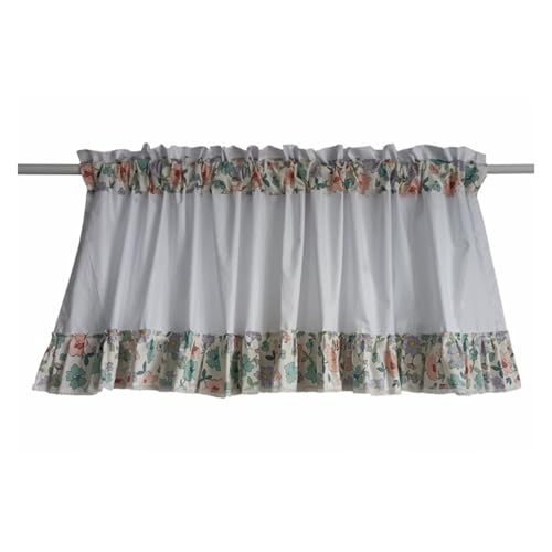 1 Stück Landhausstil Kurzgardinen, Halb Transparent Lichtfilterung Fenstergardinen Stangedurchzug Privatsphäre Scheibengardine für Schlafzimmer Esszimmer Balkon, B x H(White,150x70cm(59x28in)) von Generic