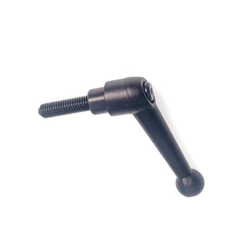 1 Stück M6 verstellbarer Klemmhebelgriff mit Außengewinde, Bolzenknöpfe, Zinklegierung, Kugelkopftyp, Schnellverschlussschraubengriffe, Bolzen mit Feststellhebel, schwarz(M6*R40*L40) von Generic