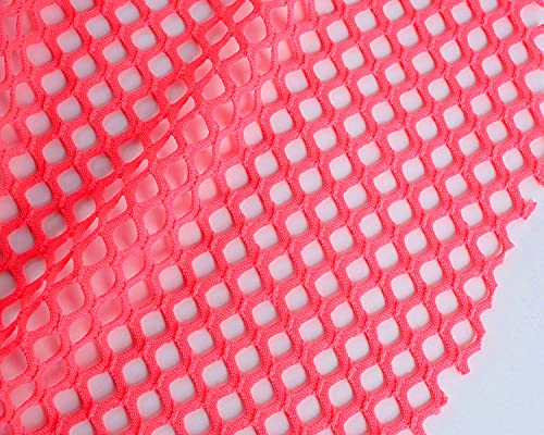 1 cm Loch Netzstoff, 165 cm breiter Netzstoff, Meterware (Neon Pink) von Generic