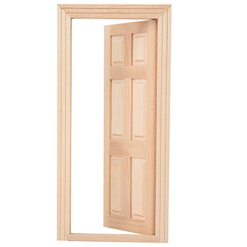 1:12 Puppenhauspuppe, Mini -Holztür für Puppen mit Wohnzimmer, Schlafzimmer, Lernzimmerdekoration, Tragbares Miniaturzubehör für Kinderpuppenliebhaber, Großartig und Accessoire 1:12 Puppenhauspuppe, Mini -Holztür für Puppen mit Wohnzimmer, Schlafzimmer, Lernzimmerdekoration, Tragbares Miniaturzubehör für Kinderpuppenliebhaber, Großartig und Accessoire von Generic