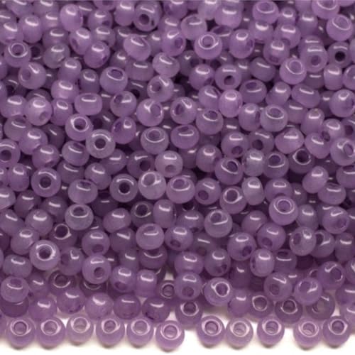 10/0 02122 Tschechische Glasperlen Rocailles Lila Alabaster - Solgel gefärbt Verpackung 2250 Stück Gewicht 25 Gramm Perlen Größe 2,3 mm Zum Perlensticken und Herstellen von Schmuck 10/0 02122 Tschechische Glasperlen Rocailles Lila Alabaster - Solgel gefärbt Verpackung 2250 Stück Gewicht 25 Gramm Perlen Größe 2,3 mm Zum Perlensticken und Herstellen von Schmuck von Generic