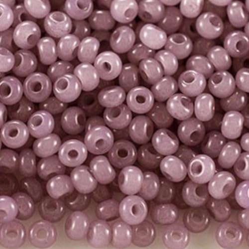 10/0 02194 Tschechische Glasperlen Rocailles Lila Alabaster - Solgel gefärbt Verpackung 900 Stück Gewicht 10 Gramm Perlen Größe 2,3 mm Zum Perlensticken und Herstellen von Schmuck 10/0 02194 Tschechische Glasperlen Rocailles Lila Alabaster - Solgel gefärbt Verpackung 900 Stück Gewicht 10 Gramm Perlen Größe 2,3 mm Zum Perlensticken und Herstellen von Schmuck von Generic