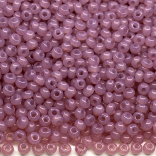 10/0 02195 Tschechische Glasperlen Rocailles Lila Alabaster - Solgel gefärbt Verpackung 2250 Stück Gewicht 25 Gramm Perlen Größe 2,3 mm Zum Perlensticken und Herstellen von Schmuck 10/0 02195 Tschechische Glasperlen Rocailles Lila Alabaster - Solgel gefärbt Verpackung 2250 Stück Gewicht 25 Gramm Perlen Größe 2,3 mm Zum Perlensticken und Herstellen von Schmuck von Generic