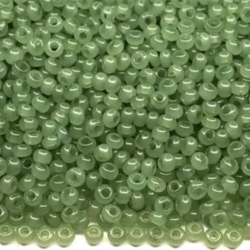 10/0 02263 Tschechische Glas-Rocailles Rocailles Grün Alabaster - Solgel gefärbt Verpackung 4500 Stück Gewicht 50 Gramm Perlen Größe 2,3 mm Zum Perlensticken und Herstellen von Schmuck von Generic