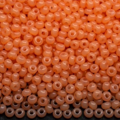 10/0 02284 Tschechische Glasperlen, Rocailles, Orange Alabaster - Solgel gefärbt, 2250 Stück, 25 g von Generic