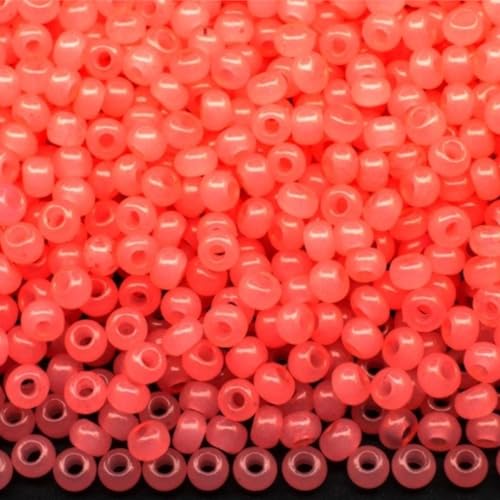10/0 02291 Tschechische Glas-Rocailles Rocailles Pink Alabaster - Solgel gefärbt Verpackung 2250 Stück Gewicht 25 Gramm Perlen Größe 2,3 mm Zum Perlensticken und Herstellen von Schmuck von Generic