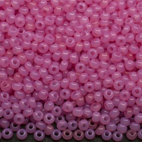 10/0 02292 Tschechische Glasperlen Rocailles Fliederalabaster - Solgel gefärbt Verpackung 900 Stück Gewicht 10 g Perlen Größe 2,3 mm zum Perlensticken und Herstellen von Schmuck von Generic