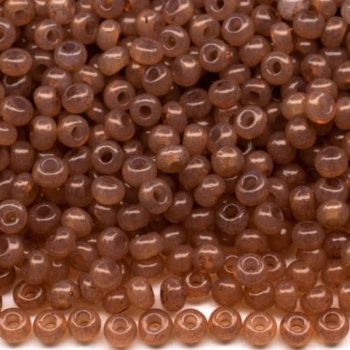 10/0 02612 Tschechische Glasperlen Rocailles Braun Alabaster - Solgel gefärbt Verpackung 4500 Stück Gewicht 50 Gramm Perlen Größe 2,3 mm Zum Perlensticken und Herstellen von Schmuck von Generic