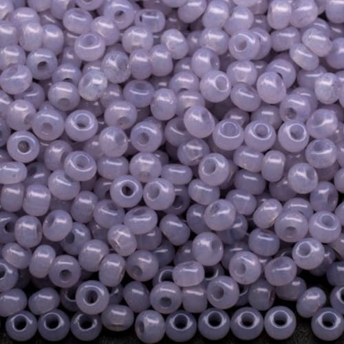 10/0 02621 Tschechische Glasperlen, Rocailles Purple Alabaster - Solgel gefärbt, 2250 Stück, 25 g von Generic