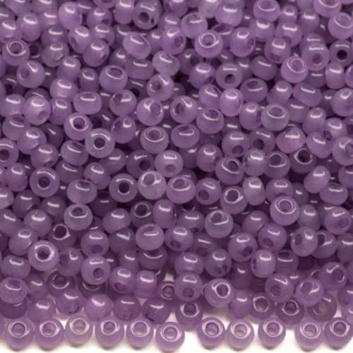 10/0 02622 Tschechische Glasperlen Rocailles Lila Alabaster - Solgel gefärbt Verpackung 900 Stück Gewicht 10 Gramm Perlen Größe 2,3 mm Zum Perlensticken und Herstellen von Schmuck 10/0 02622 Tschechische Glasperlen Rocailles Lila Alabaster - Solgel gefärbt Verpackung 900 Stück Gewicht 10 Gramm Perlen Größe 2,3 mm Zum Perlensticken und Herstellen von Schmuck von Generic