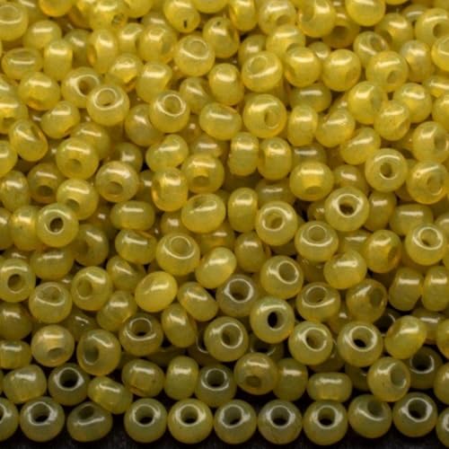 10/0 02652 Tschechische Glas-Rocailles Rocailles Grün Alabaster - Solgel gefärbt Verpackung 900 Stück Gewicht 10 Gramm Perlen Größe 2,3 mm Zum Perlensticken und Herstellen von Schmuck von Generic