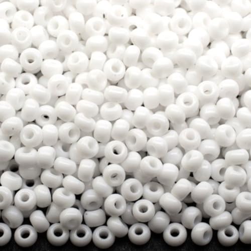 10/0 03050 Tschechische Glasperlen Rocailles Rocailles Weiß Opak Verpackung 4500 Stück Gewicht 50 Gramm 10/0 03050 Tschechische Glasperlen Rocailles Rocailles Weiß Opak Verpackung 4500 Stück Gewicht 50 Gramm von Generic