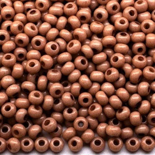 10/0 03612 Tschechische Glasperlen Rocailles Braune Kreide Verpackung 2250 Stück Gewicht 25 Gramm Perlengröße 2,3 mm Zum Perlensticken und Herstellen von Schmuck von Generic