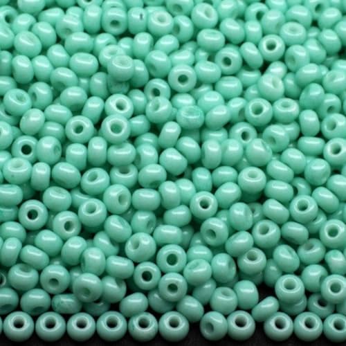 10/0 03664 Tschechische Glasperlen Rocailles Blaue Kreide Verpackung 900 Stück Gewicht 10 Gramm Perlengröße 2,3 mm Zum Perlensticken und Herstellen von Schmuck von Generic