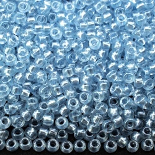 10/0 08136 Tschechische Glasperlen Rocailles Blauer Kristall - Perle Verpackung 4500 Stück Gewicht 50 Gramm Perlengröße 2,3 mm Zum Perlensticken und Herstellen von Schmuck 10/0 08136 Tschechische Glasperlen Rocailles Blauer Kristall - Perle Verpackung 4500 Stück Gewicht 50 Gramm Perlengröße 2,3 mm Zum Perlensticken und Herstellen von Schmuck von Generic