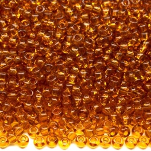 10/0 10070 Tschechische Glas-Rocailles Transparent Gelb Braun Verpackung 4500 Stück Gewicht 50 Gramm Perlen Größe 2,3 mm Zum Perlensticken und Herstellen von Schmuck 10/0 10070 Tschechische Glas-Rocailles Transparent Gelb Braun Verpackung 4500 Stück Gewicht 50 Gramm Perlen Größe 2,3 mm Zum Perlensticken und Herstellen von Schmuck von Generic