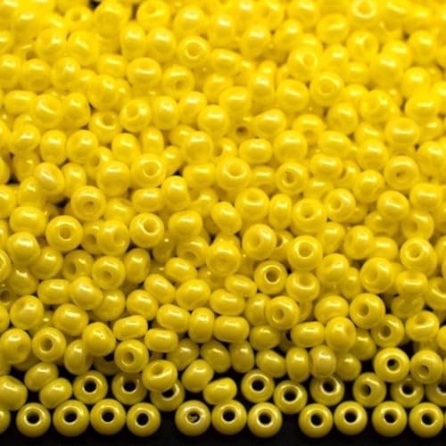 10/0 16186 Tschechische Glasperlen Rocailles Gelbe Kreide - Farbe Verpackung 2250 Stück Gewicht 25 g Perlengröße 2,3 mm Zum Perlensticken und Herstellen von Schmuck 10/0 16186 Tschechische Glasperlen Rocailles Gelbe Kreide - Farbe Verpackung 2250 Stück Gewicht 25 g Perlengröße 2,3 mm Zum Perlensticken und Herstellen von Schmuck von Generic