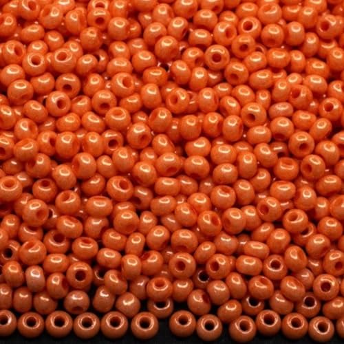 10/0 16189 Tschechische Glas-Rocailles Rocailles Orange Kreide - Farbe Verpackung 4500 Stück Gewicht 50 g Perlengröße 2,3 mm Zum Perlensticken und Herstellen von Schmuck 10/0 16189 Tschechische Glas-Rocailles Rocailles Orange Kreide - Farbe Verpackung 4500 Stück Gewicht 50 g Perlengröße 2,3 mm Zum Perlensticken und Herstellen von Schmuck von Generic
