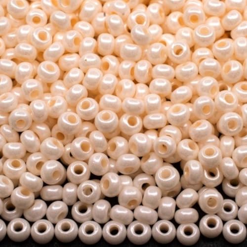 10/0 16218 Tschechische Glas-Rocailles Rocailles Beige Kreide - Perle 4500 Stück, 50 g von Generic