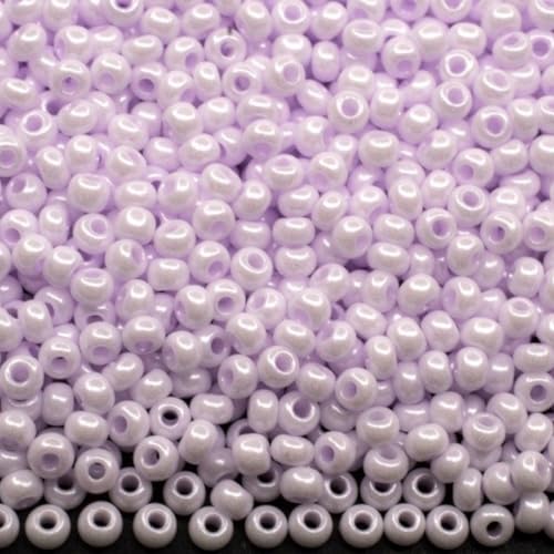 10/0 16228 Tschechische Glasperlen, Rocailles, Fliederkreide - Perle, 4500 Stück, 50 g von Generic