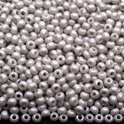 10/0 16249 Tschechische Glasperlen, Rocailles, Graue Kreide, Perle, 2250 Stück, 25 g von Generic