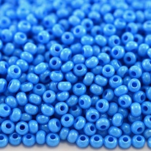 10/0 16365 tschechische Glasperlen, Rocailles, hellblaue Kreide, Farbe 4500 Stück, 50 g von Generic