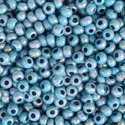 10/0 16465 Tschechische Glasperlen, Rocailles, Hellblaue Kreide, Farbe, Verpackung 900 Stück, Gewicht 10 g, Perlengröße 2,3 mm, für Perlenstickerei, Schmuckherstellung 10/0 16465 Tschechische Glasperlen, Rocailles, Hellblaue Kreide, Farbe, Verpackung 900 Stück, Gewicht 10 g, Perlengröße 2,3 mm, für Perlenstickerei, Schmuckherstellung von Generic