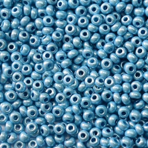 10/0 16536 Tschechische Glasperlen, Rocailles, Hellblaue Kreide, Farbe, Verpackung 4500 Stück, Gewicht 50 g, Perlengröße 2,3 mm, zum Perlensticken, Sticken und Herstellen von Schmuck. 10/0 16536 Tschechische Glasperlen, Rocailles, Hellblaue Kreide, Farbe, Verpackung 4500 Stück, Gewicht 50 g, Perlengröße 2,3 mm, zum Perlensticken, Sticken und Herstellen von Schmuck. von Generic