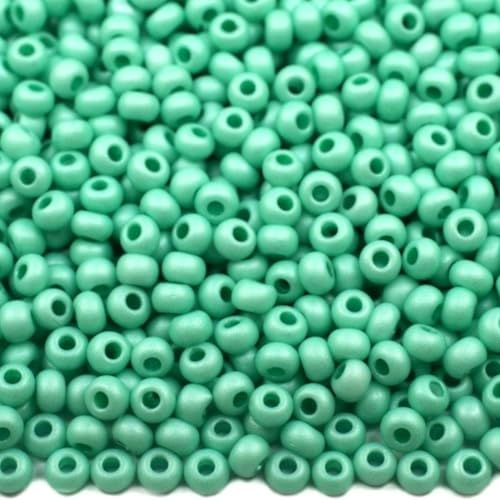 10/0 16658 Rocailles, matt, tschechische Glasperlen, Rocailles, grüne Kreide, Farbe, Verpackung 900 Stück, Gewicht 10 g, Perlengröße 2,3 mm, für Perlenstickerei, Schmuckherstellung 10/0 16658 Rocailles, matt, tschechische Glasperlen, Rocailles, grüne Kreide, Farbe, Verpackung 900 Stück, Gewicht 10 g, Perlengröße 2,3 mm, für Perlenstickerei, Schmuckherstellung von Generic