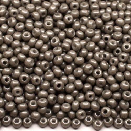 10/0 16949 Tschechische Glas-Rocailles, Rocailles, Graue Kreide, Perle, 900 Stück, 10 g von Generic