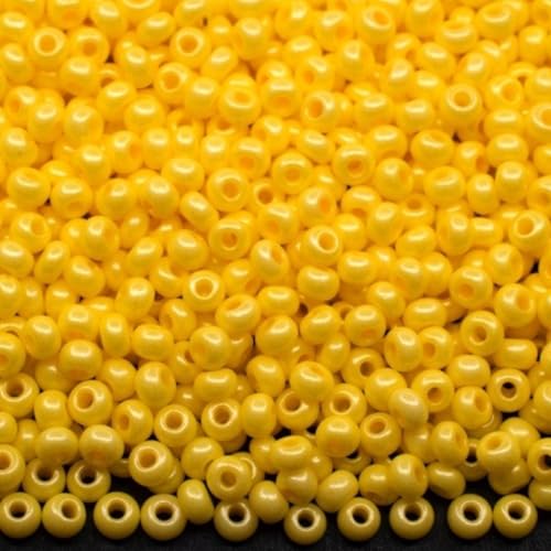 10/0 16986 Tschechische Glasperlen, Rocailles, gelbe Kreide, Perle, 900 Stück, 10 g von Generic