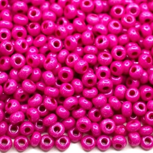10/0 16A26 tschechische Glas-Rocailles Rocailles Rosa Kreide - Farbe Verpackung 900 Stück Gewicht 10 g Perlengröße 2,3 mm Zum Perlensticken und Herstellen von Schmuck von Generic