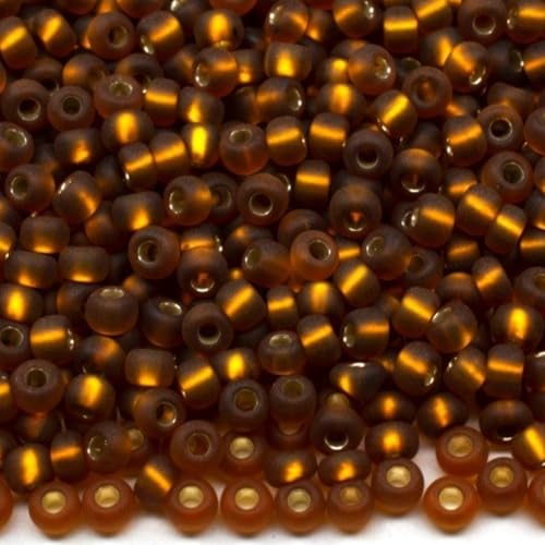 10/0 17090 matte tschechische Glas-Rocailles Rocailles, silberfarben, transparent, braun, Verpackung 900 Stück, Gewicht 10 g, Perlengröße 2,3 mm, für Perlenstickerei, Schmuckherstellung 10/0 17090 matte tschechische Glas-Rocailles Rocailles, silberfarben, transparent, braun, Verpackung 900 Stück, Gewicht 10 g, Perlengröße 2,3 mm, für Perlenstickerei, Schmuckherstellung von Generic