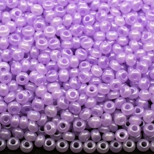 10/0 17228 Tschechische Glasperlen Rocailles Lila Alabaster - Perle Verpackung 2250 Stück Gewicht 25 Gramm Perlengröße 2,3 mm Zum Perlensticken und Herstellen von Schmuck 10/0 17228 Tschechische Glasperlen Rocailles Lila Alabaster - Perle Verpackung 2250 Stück Gewicht 25 Gramm Perlengröße 2,3 mm Zum Perlensticken und Herstellen von Schmuck von Generic