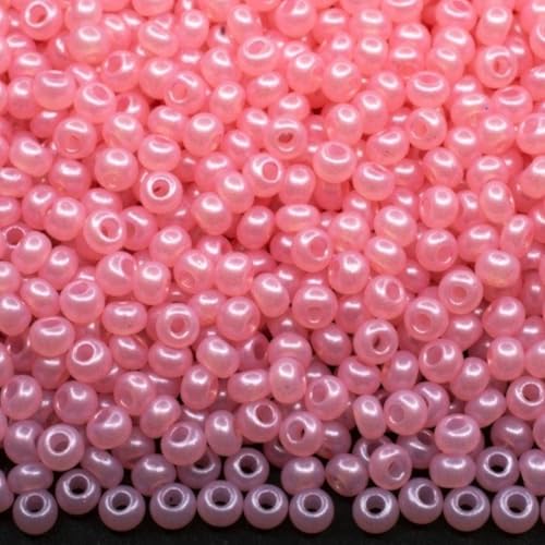 10/0 17298 Tschechische Glasperlen Rocailles Rocailles Pink Alabaster - Perle Verpackung 4500 Stück Gewicht 50 Gramm Perlen Größe 2,3 mm Zum Perlensticken und Herstellen von Schmuck 10/0 17298 Tschechische Glasperlen Rocailles Rocailles Pink Alabaster - Perle Verpackung 4500 Stück Gewicht 50 Gramm Perlen Größe 2,3 mm Zum Perlensticken und Herstellen von Schmuck von Generic
