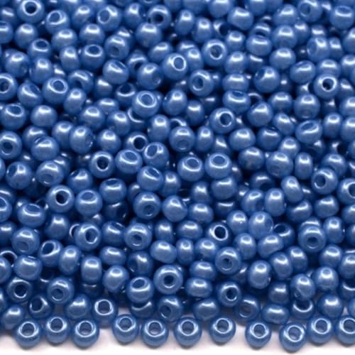 10/0 17936 Tschechische Glasperlen Rocailles Blue Alabaster - Perle Verpackung 900 Stück Gewicht 10 Gramm Perlen Größe 2,3 mm Zum Perlensticken und Herstellen von Schmuck 10/0 17936 Tschechische Glasperlen Rocailles Blue Alabaster - Perle Verpackung 900 Stück Gewicht 10 Gramm Perlen Größe 2,3 mm Zum Perlensticken und Herstellen von Schmuck von Generic