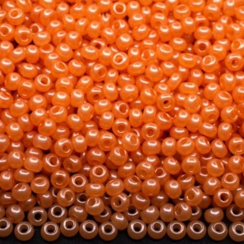 10/0 17992 Tschechische Glasperlen Rocailles Orange Alabaster - Perle Verpackung 2250 Stück Gewicht 25 Gramm Perlen Größe 2,3 mm Zum Perlensticken und Herstellen von Schmuck 10/0 17992 Tschechische Glasperlen Rocailles Orange Alabaster - Perle Verpackung 2250 Stück Gewicht 25 Gramm Perlen Größe 2,3 mm Zum Perlensticken und Herstellen von Schmuck von Generic