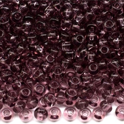 10/0 20010 Tschechische Glasperlen Rocailles Transparent Lila Verpackung 2250 Stück Gewicht 25 Gramm Perlen Größe 2,3 mm Zum Perlensticken und Herstellen von Schmuck 10/0 20010 Tschechische Glasperlen Rocailles Transparent Lila Verpackung 2250 Stück Gewicht 25 Gramm Perlen Größe 2,3 mm Zum Perlensticken und Herstellen von Schmuck von Generic